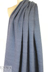 quilted cable matelasse' knit - denim .75 yds