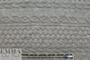 quilted cable matelasse' knit - medium gray