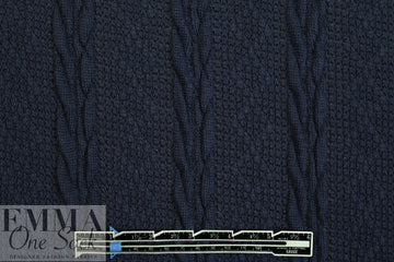 classic cable sweater knit - india ink 1.75 yds