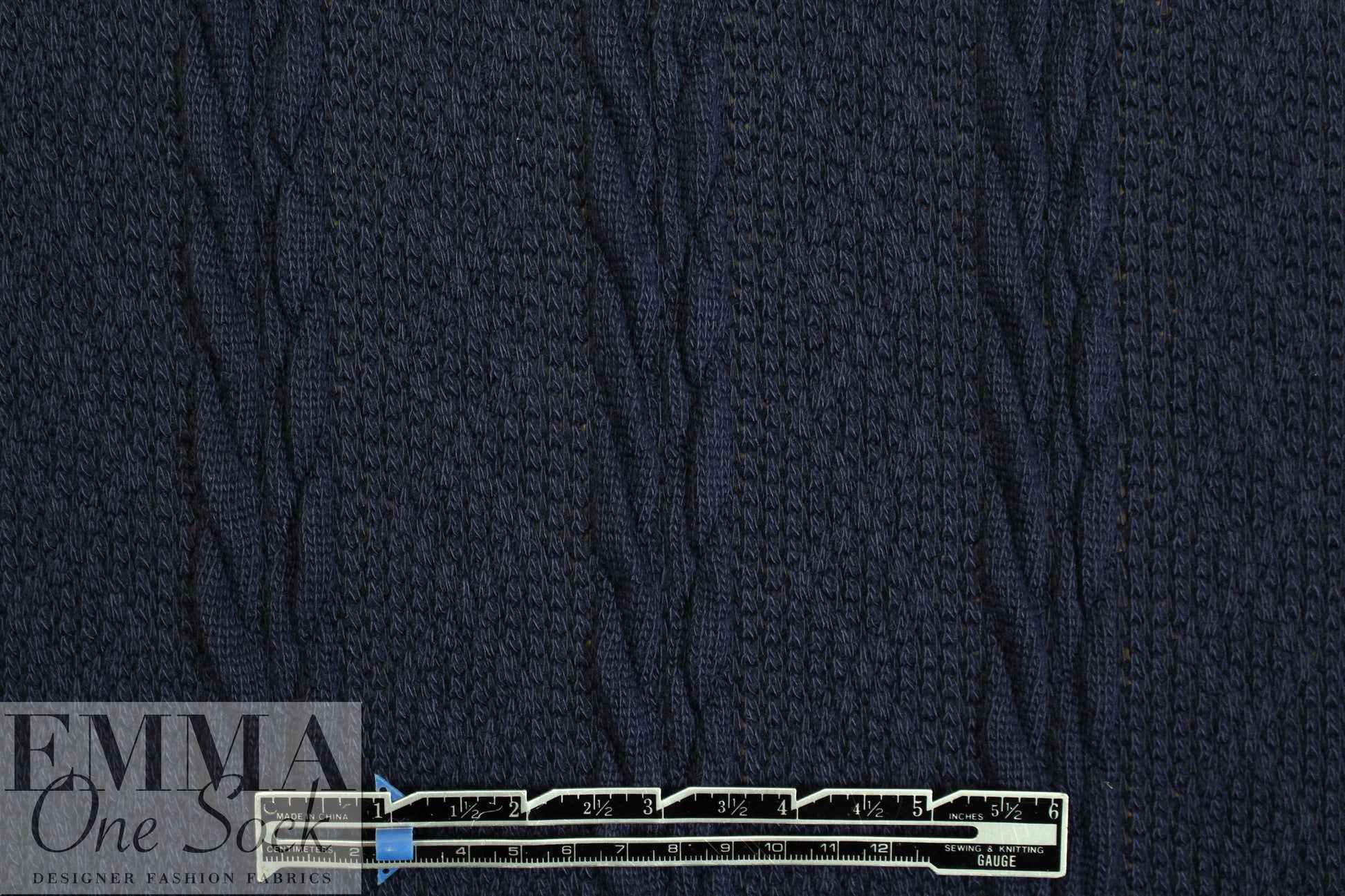 classic cable sweater knit - india ink .625 yds