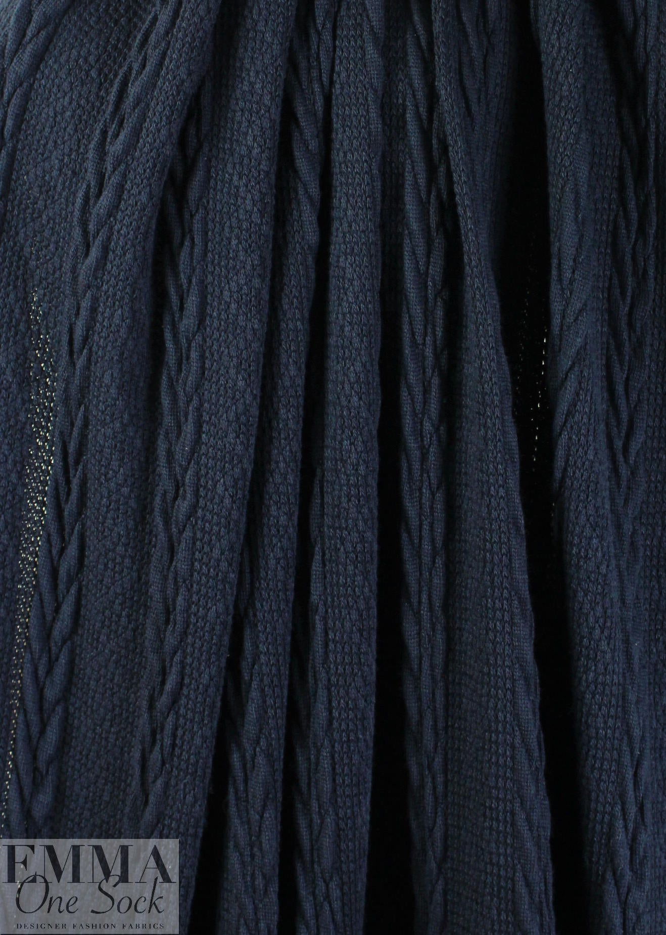 classic cable sweater knit - india ink 1.75 yds