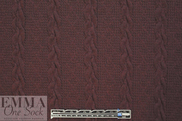 classic cable sweater knit - merlot 1.375 yd