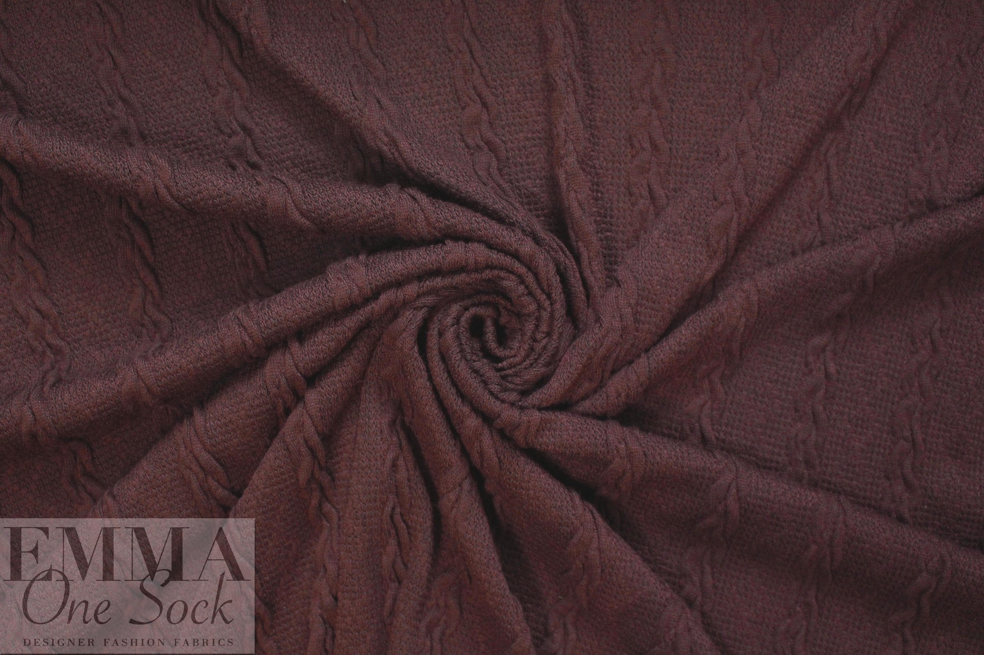 classic cable sweater knit - merlot 1.66 yd