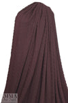 classic cable sweater knit - merlot .75 yds