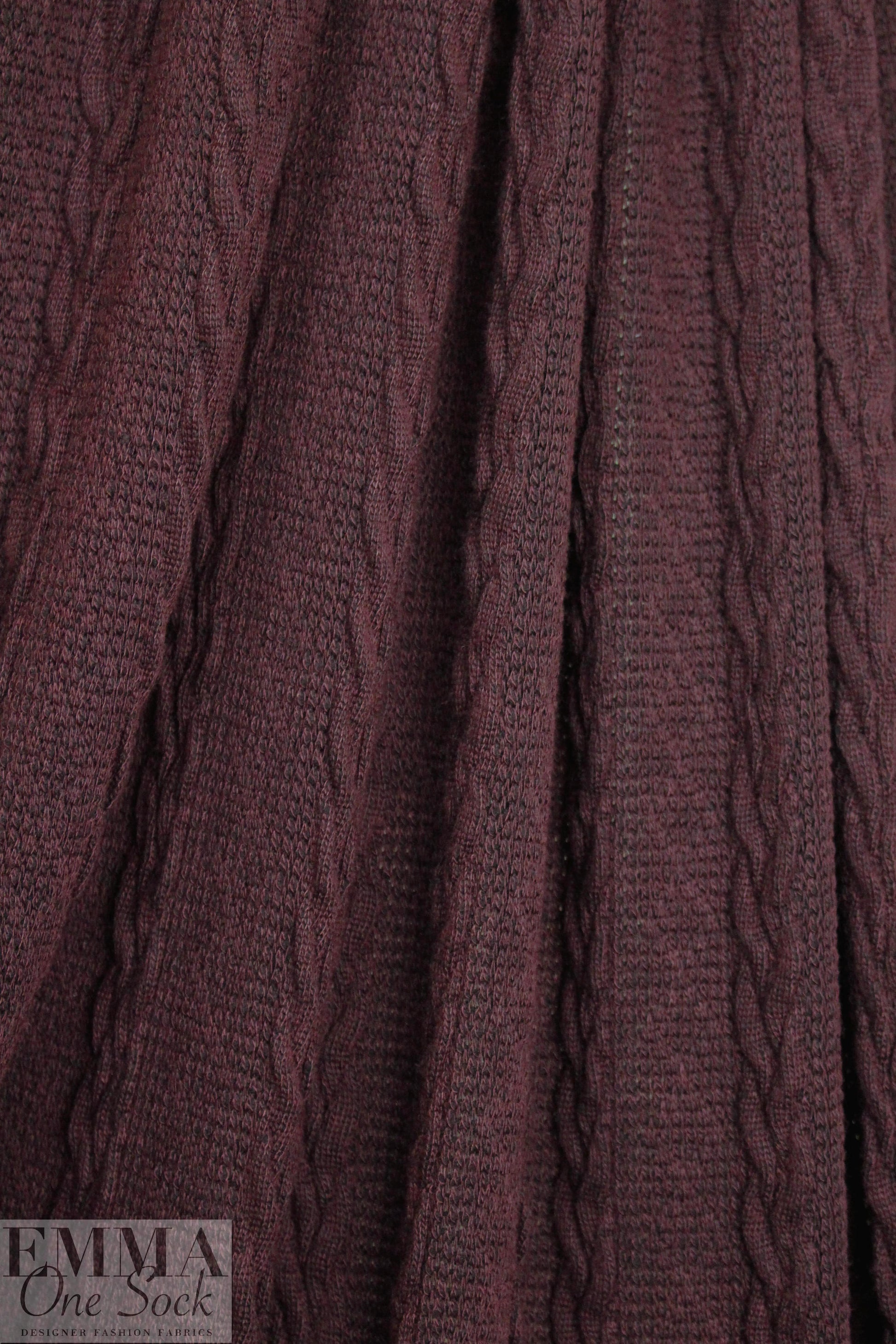 classic cable sweater knit - merlot .875 yds