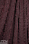 classic cable sweater knit - merlot .75 yds