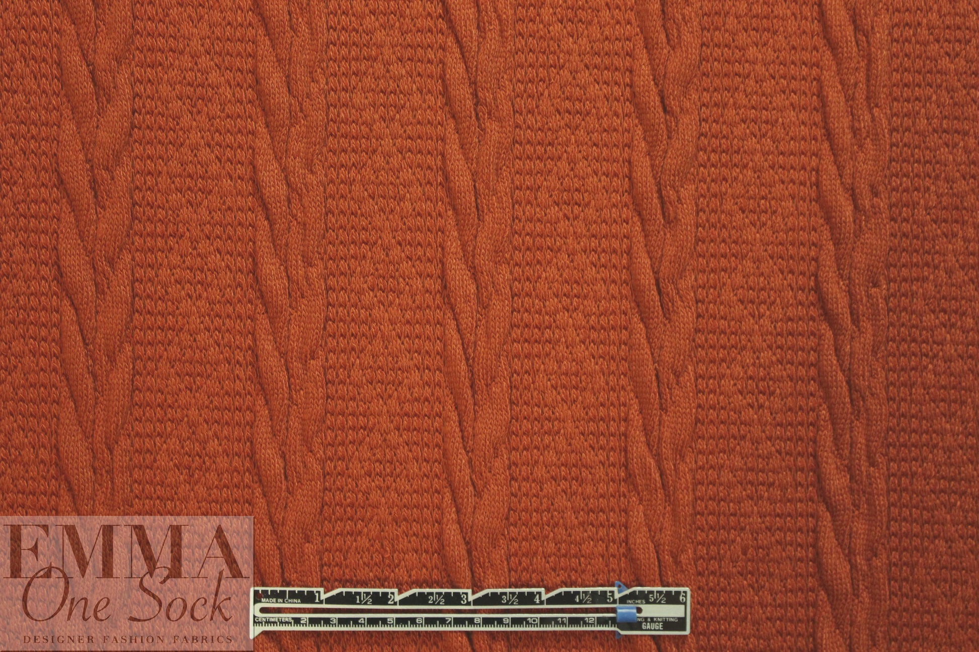 classic cable sweater knit - pumpkin spice .875 yds