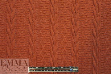 classic cable sweater knit - pumpkin spice 1.5 yds