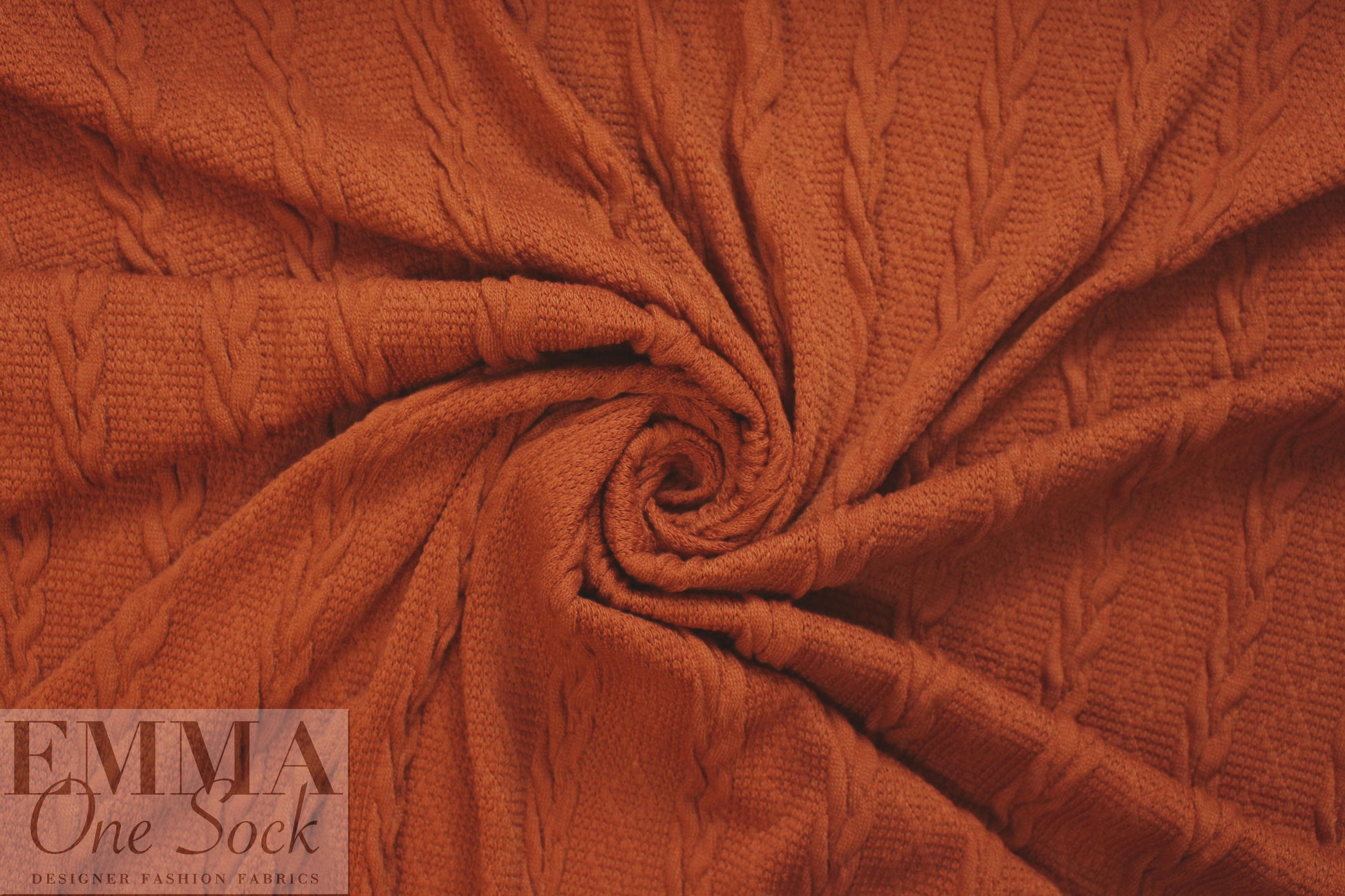 classic cable sweater knit - pumpkin spice .875 yds