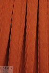 classic cable sweater knit - pumpkin spice 1.5 yds