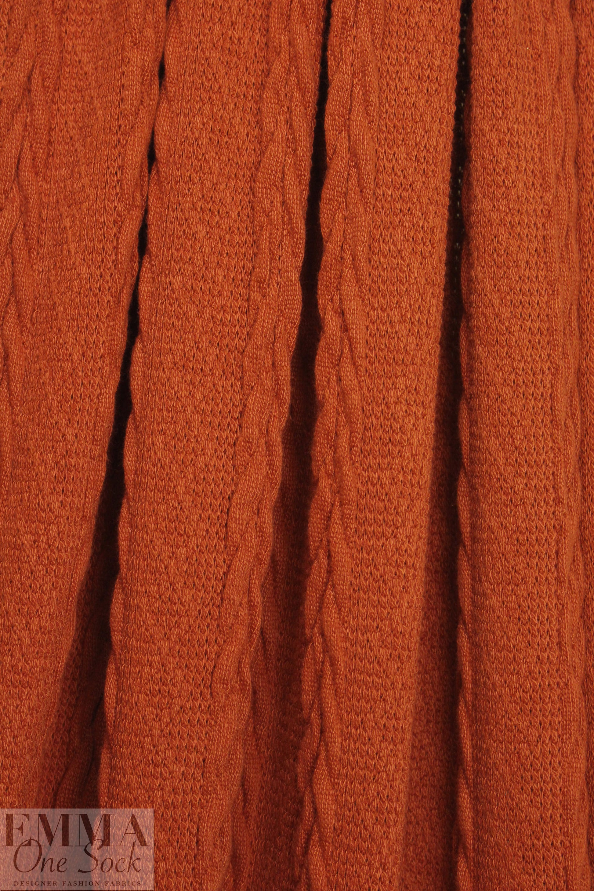 classic cable sweater knit - pumpkin spice .875 yds