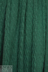 classic cable sweater knit - forest green 1.25 yds