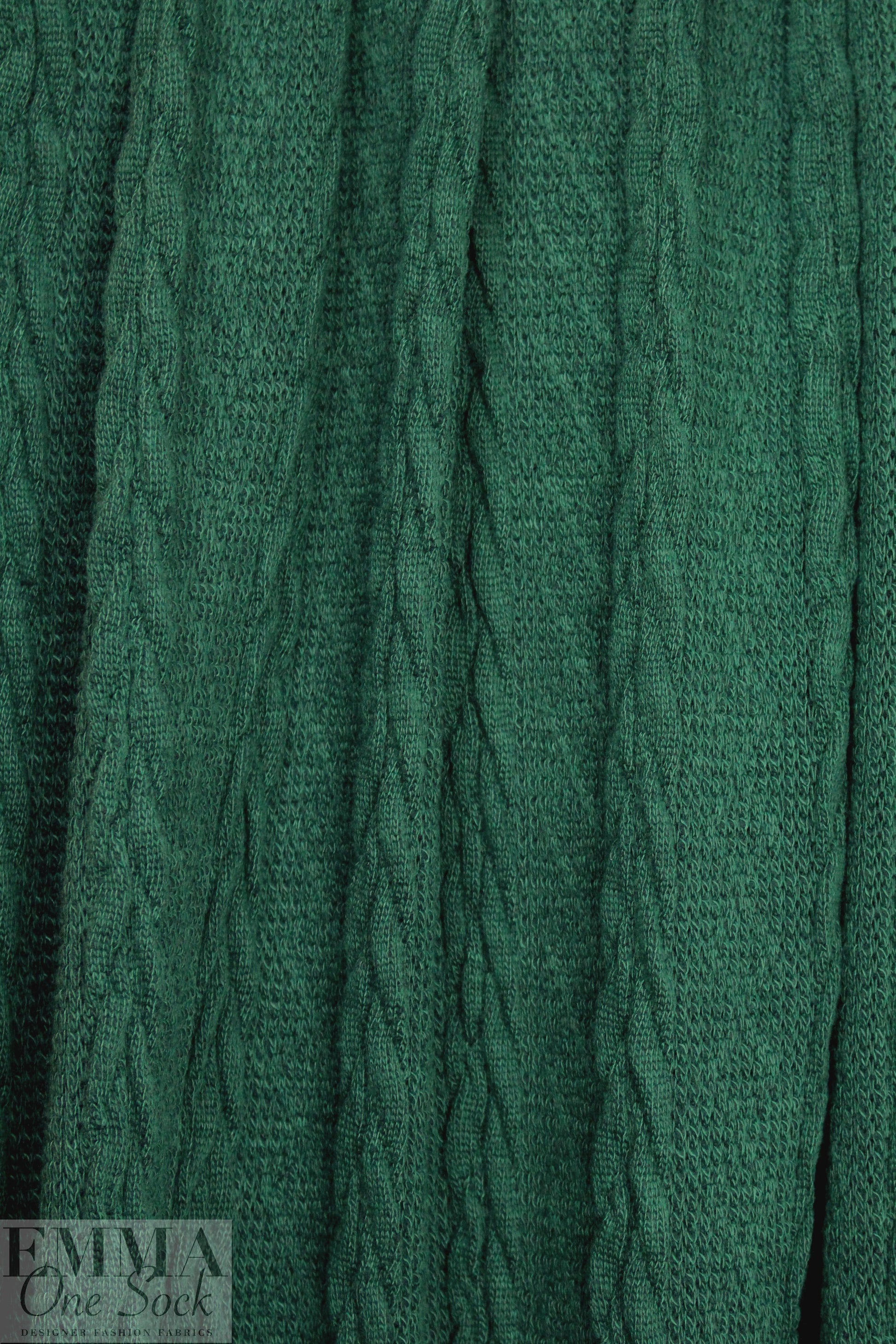 classic cable sweater knit - forest green 1.25 yds