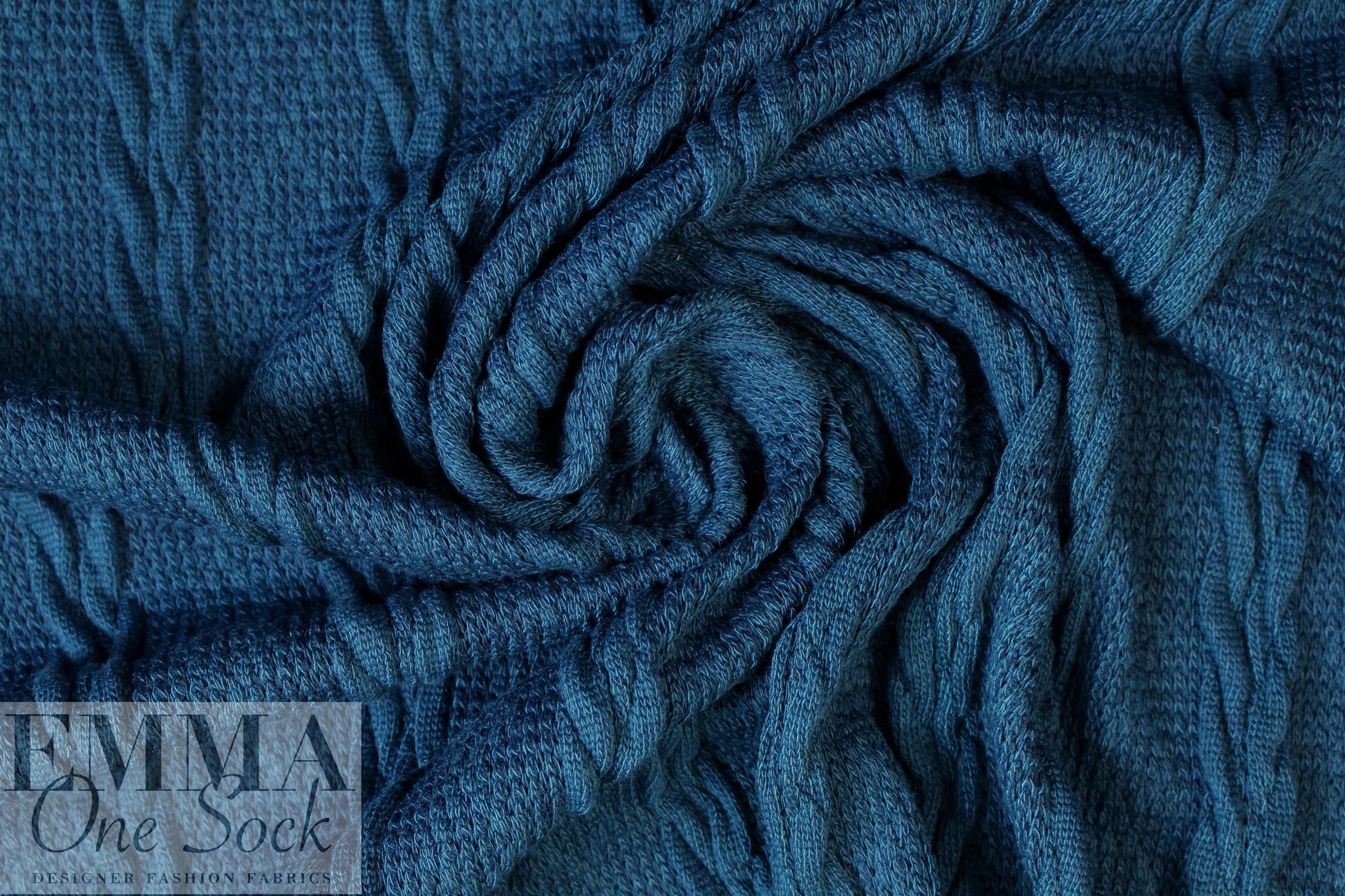 classic cable sweater knit - lagoon blue