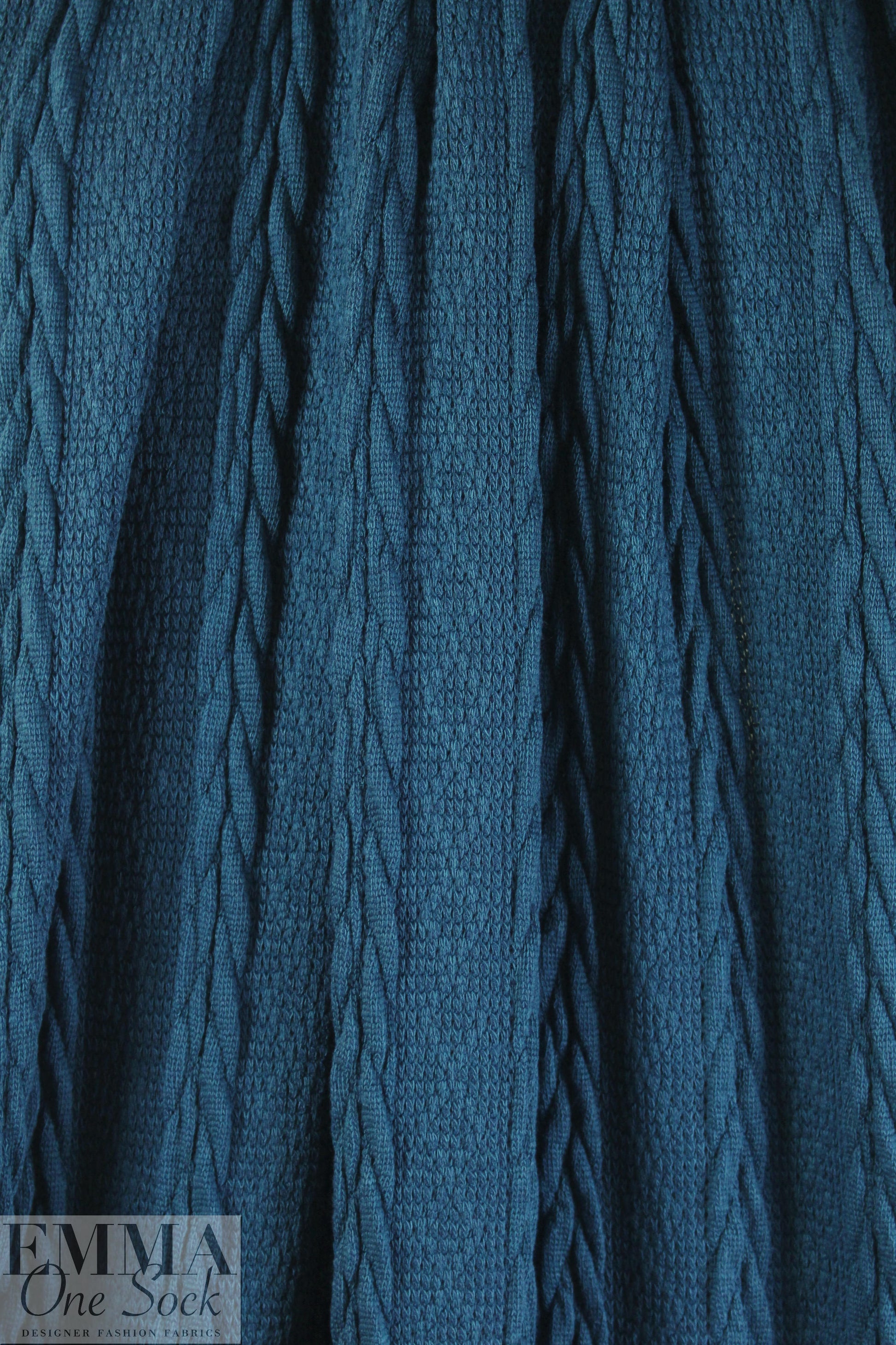 classic cable sweater knit - lagoon blue