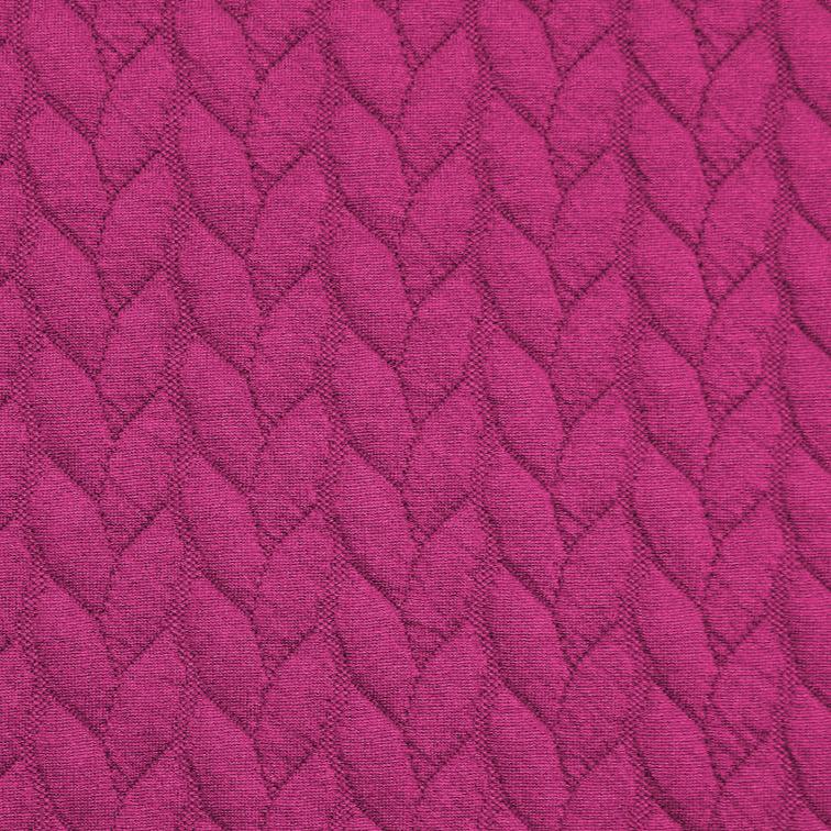 quilted cable matelasse' knit - magenta