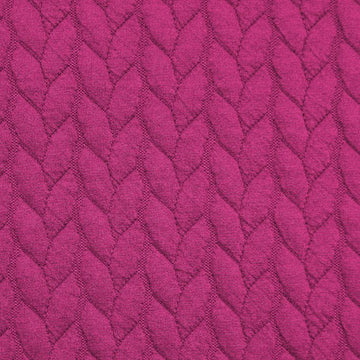 quilted cable matelasse' knit - magenta