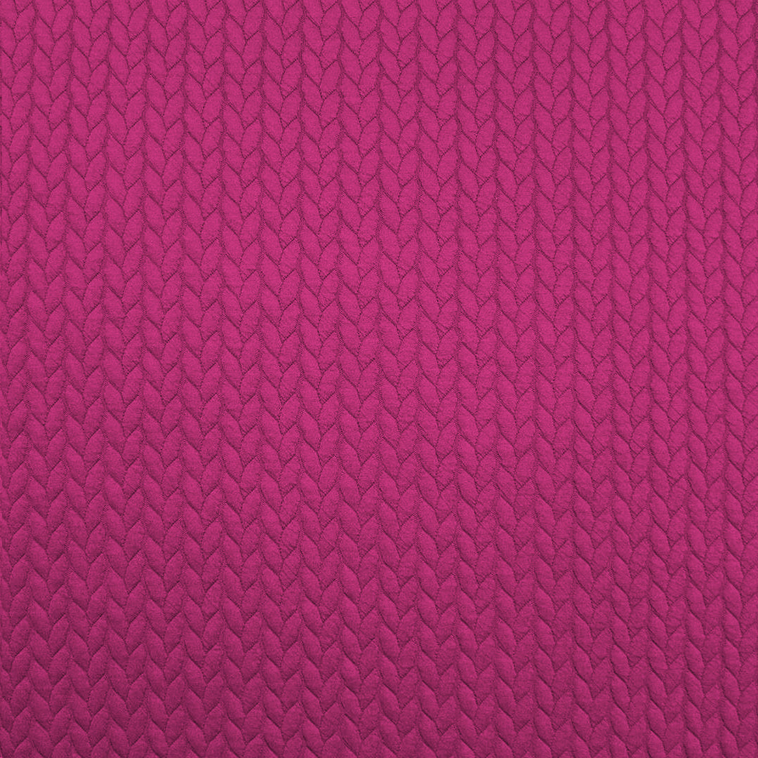 quilted cable matelasse' knit - magenta