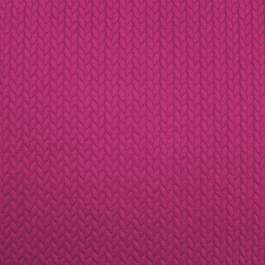 quilted cable matelasse' knit - magenta