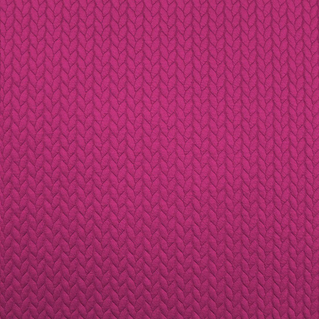 quilted cable matelasse' knit - magenta .75 yds
