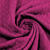 quilted cable matelasse' knit - magenta .75 yds