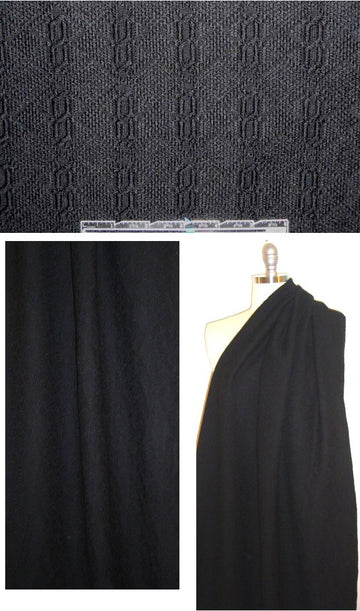 Italian wool blend cable stitch fancy weave 1.25 yd