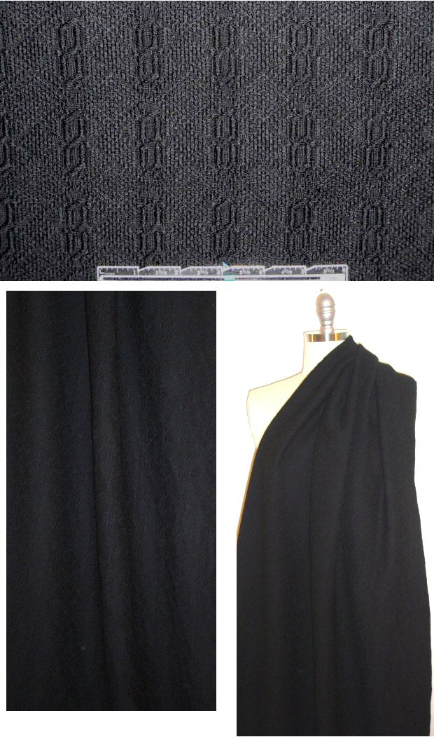 Italian wool blend cable stitch fancy weave