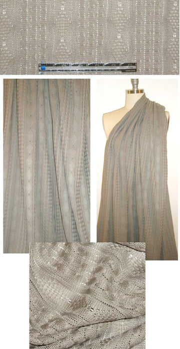 classic cable sweater knit - taupey khaki 1.33 yds