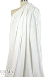classic cable sweater knit - white 1.625 yd