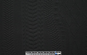 NY designer cable matelasse' knit - black
