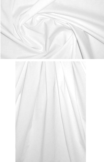 Caffeine cotton stretch shirting - white 1.25 yds