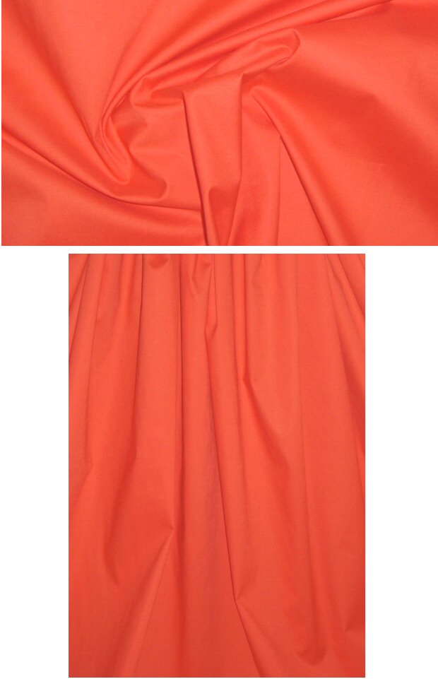 Caffeine cotton stretch shirting - tangerine