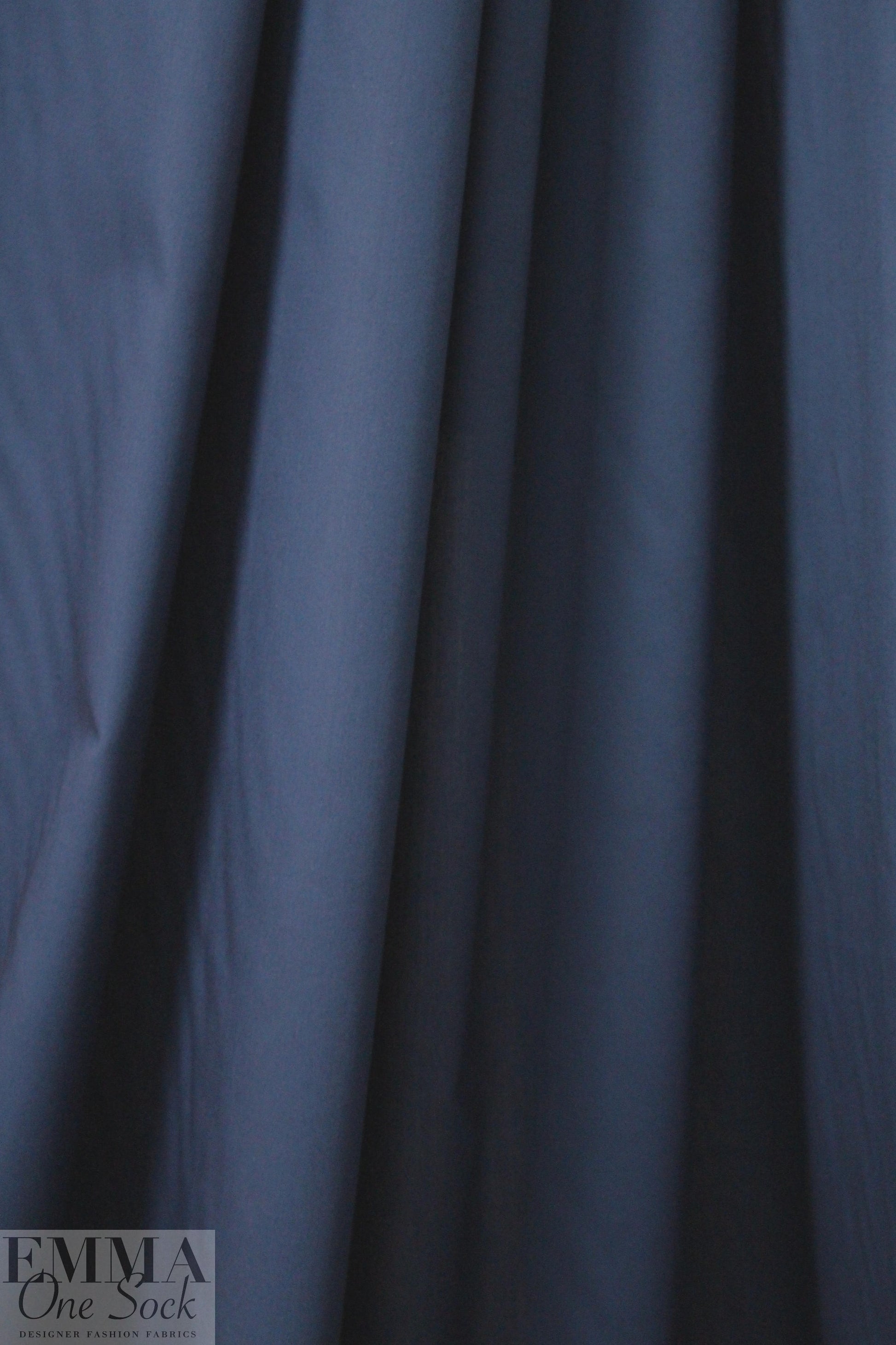 Cairo matte finish egyptian cotton shirting - dark navy 2.5 yd