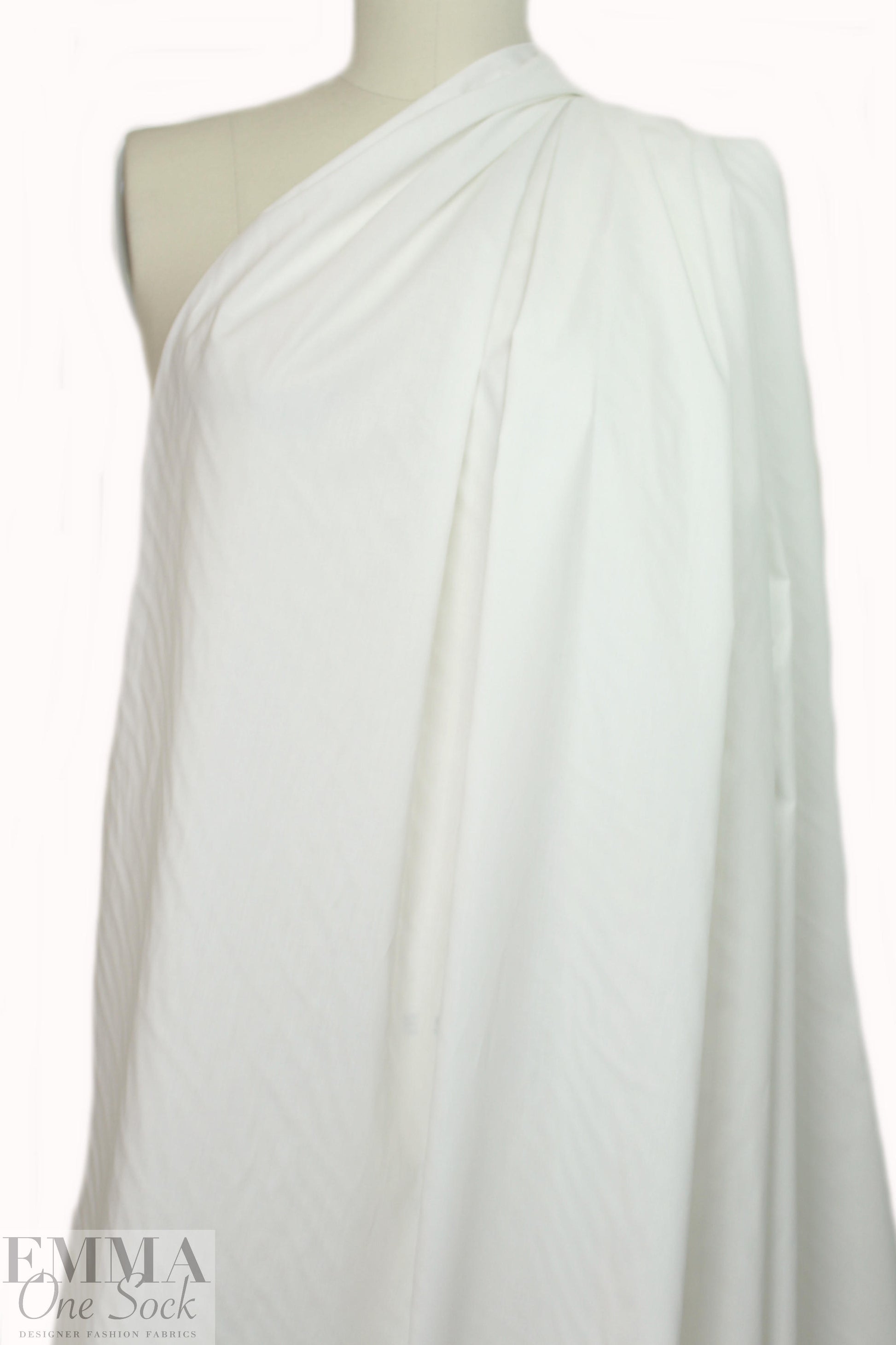 Cairo matte finish egyptian cotton shirting - natural white 1.75 yd