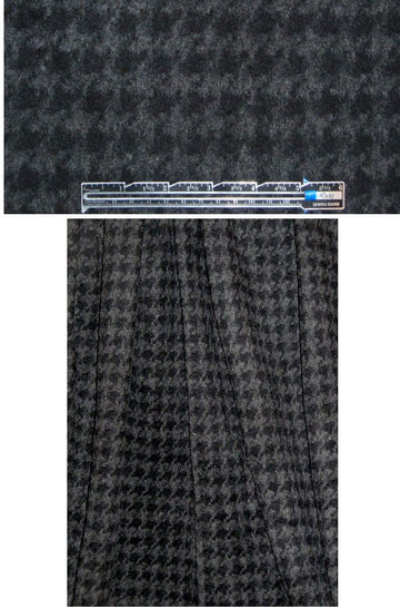 Italian textured wool coating - dark houndstooth 1.875 yd