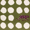 Japanese 'spotted panther' by Kokka cotton canvas - olive
