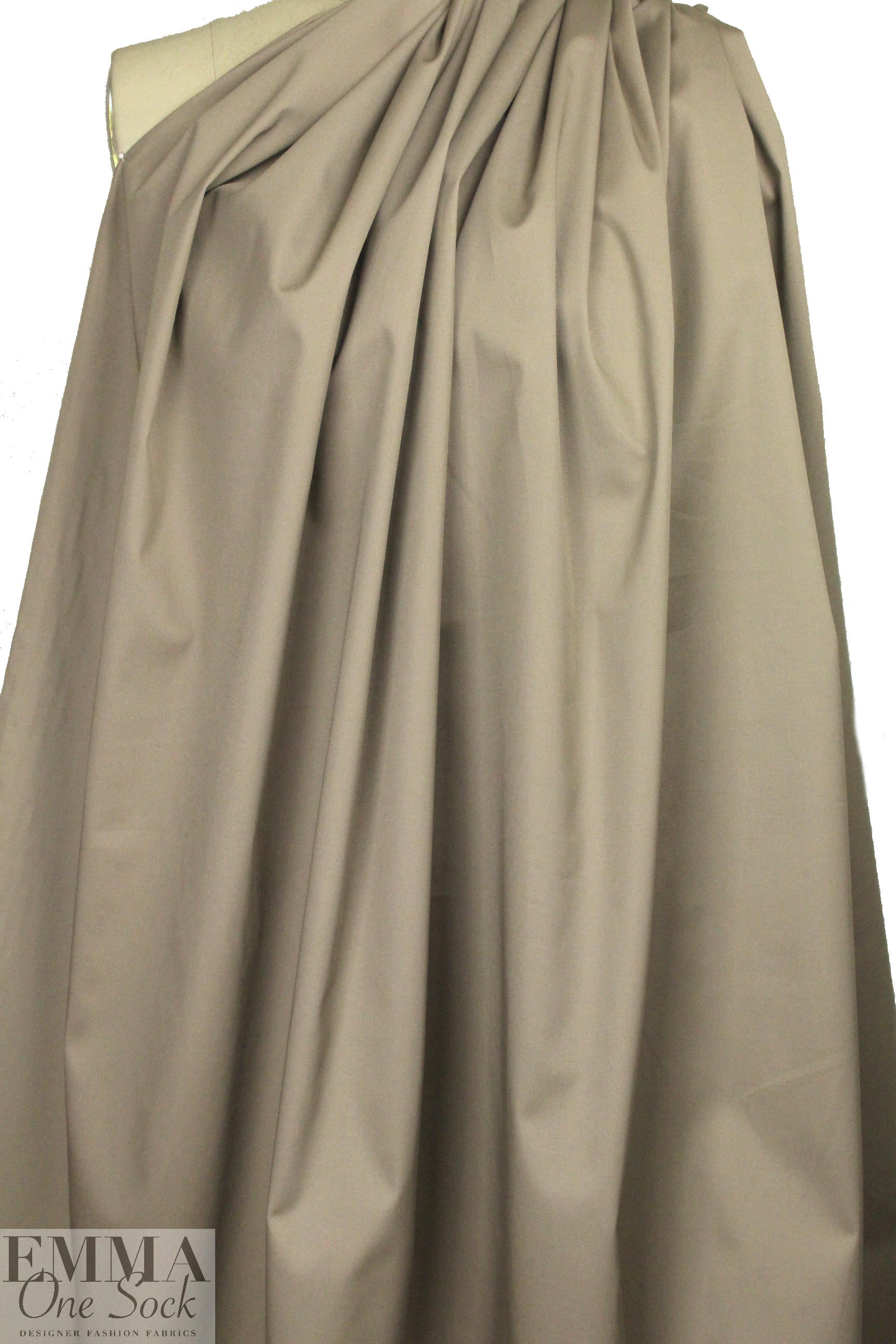'cargo twill' cotton/spandex woven - light taupe .875 yds