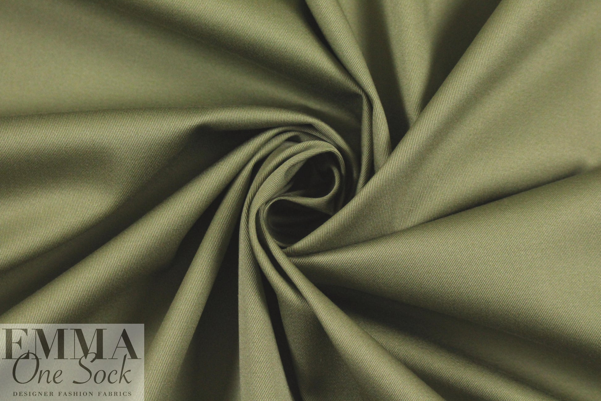 'cargo twill' cotton/spandex woven - army green 1.25 yds