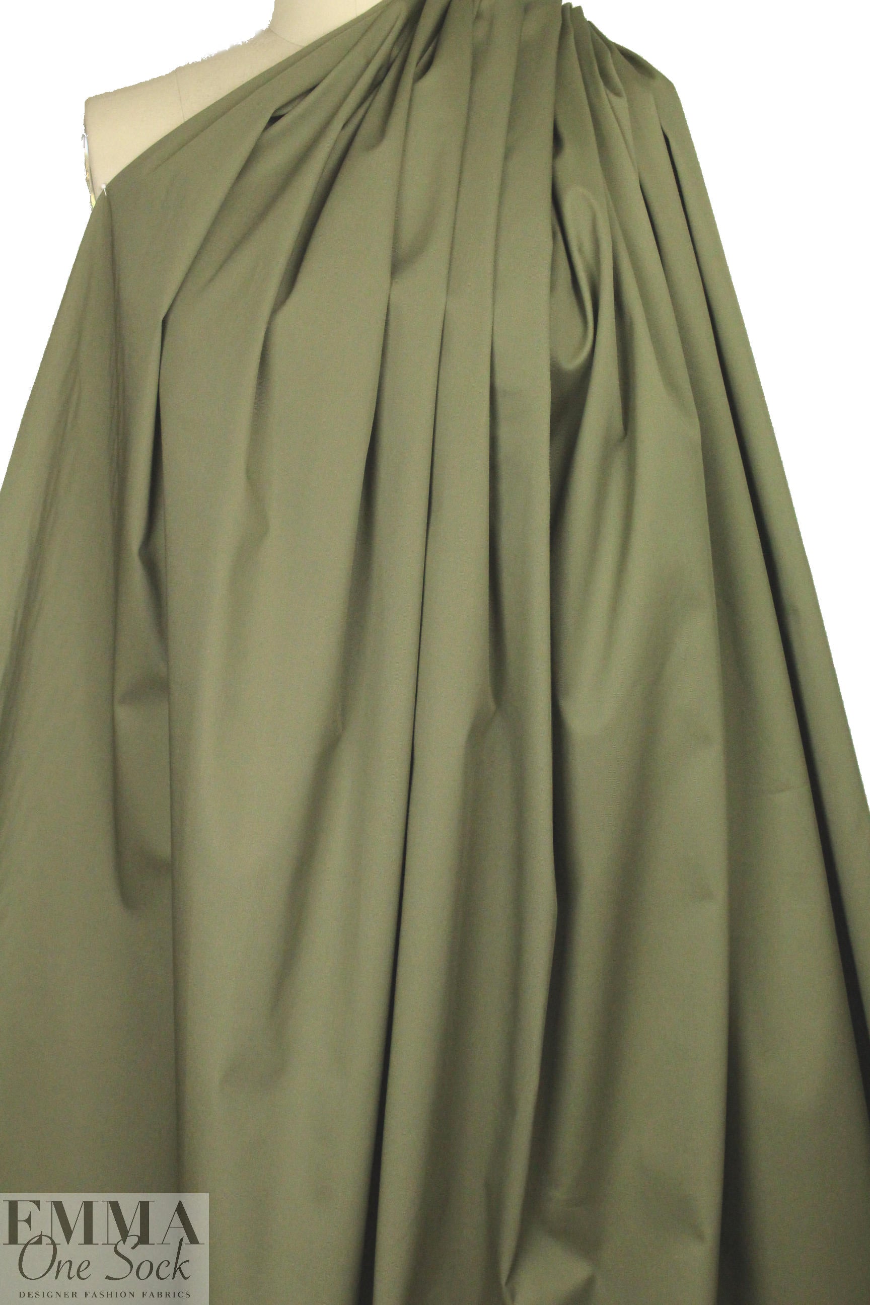 'cargo twill' cotton/spandex woven - army green 1.75 yd