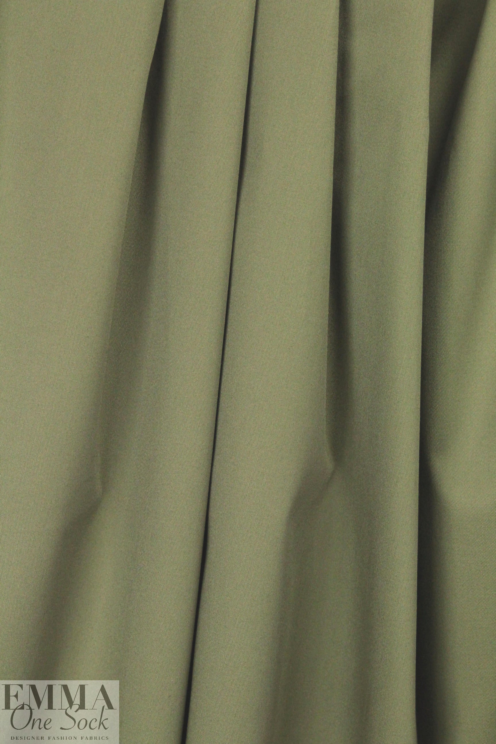 'cargo twill' cotton/spandex woven - army green