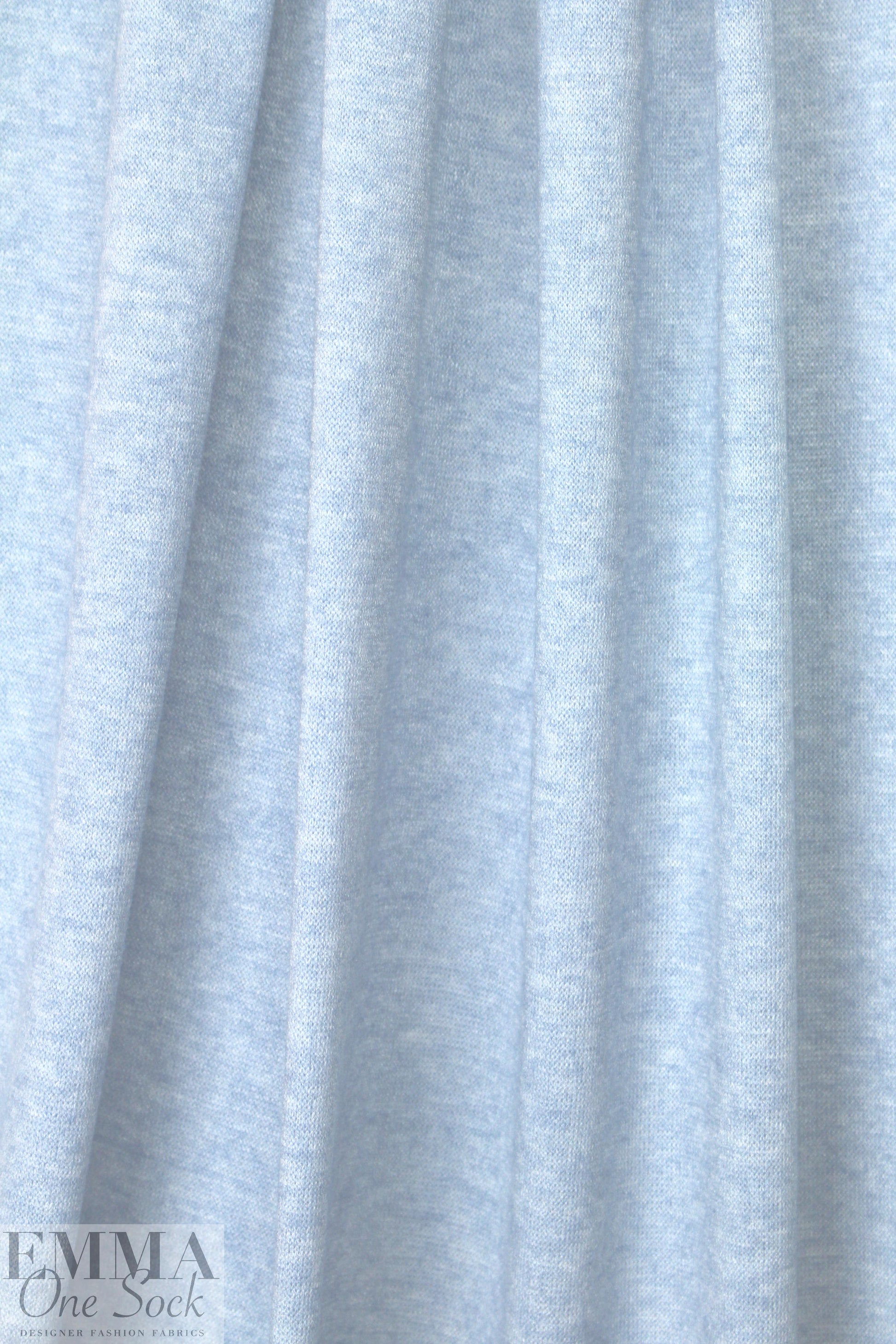 super soft, lighweight faux cashmere knit - soft blue .75 yds