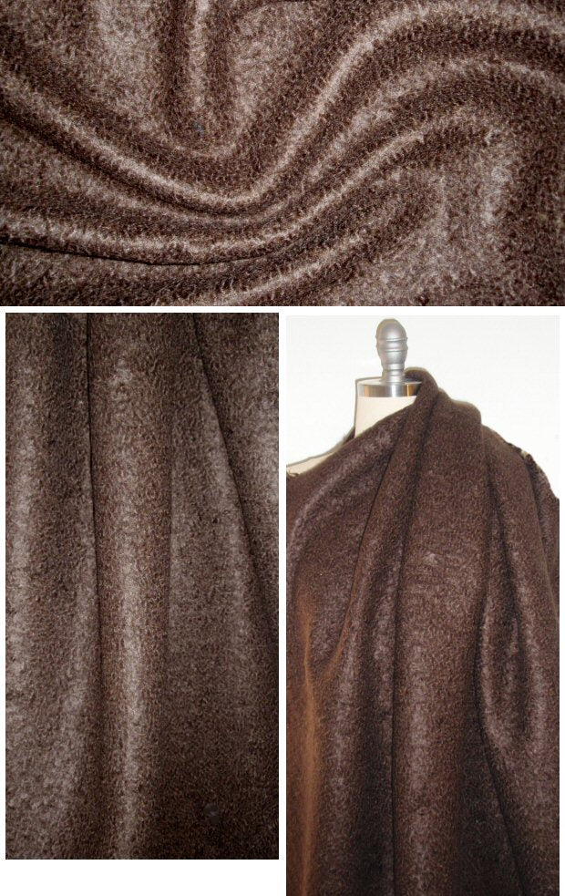D0nna Karan mohair/cashmere boucle' coating - chocolate 1.5 yd