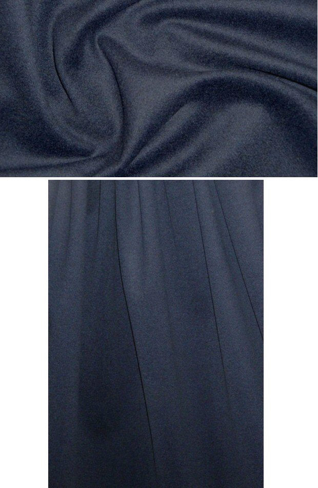 Italian dark navy cashmere woven 1.45 yds