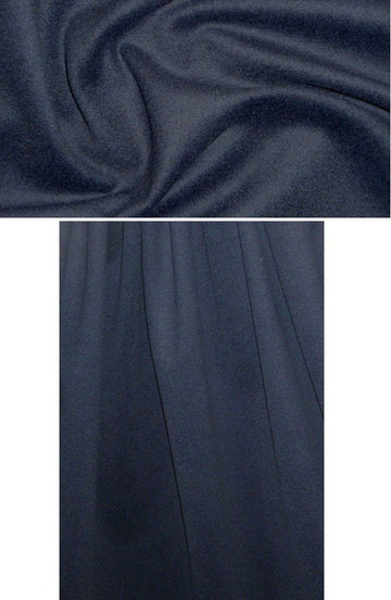 Italian dark navy cashmere woven 1.45 yds