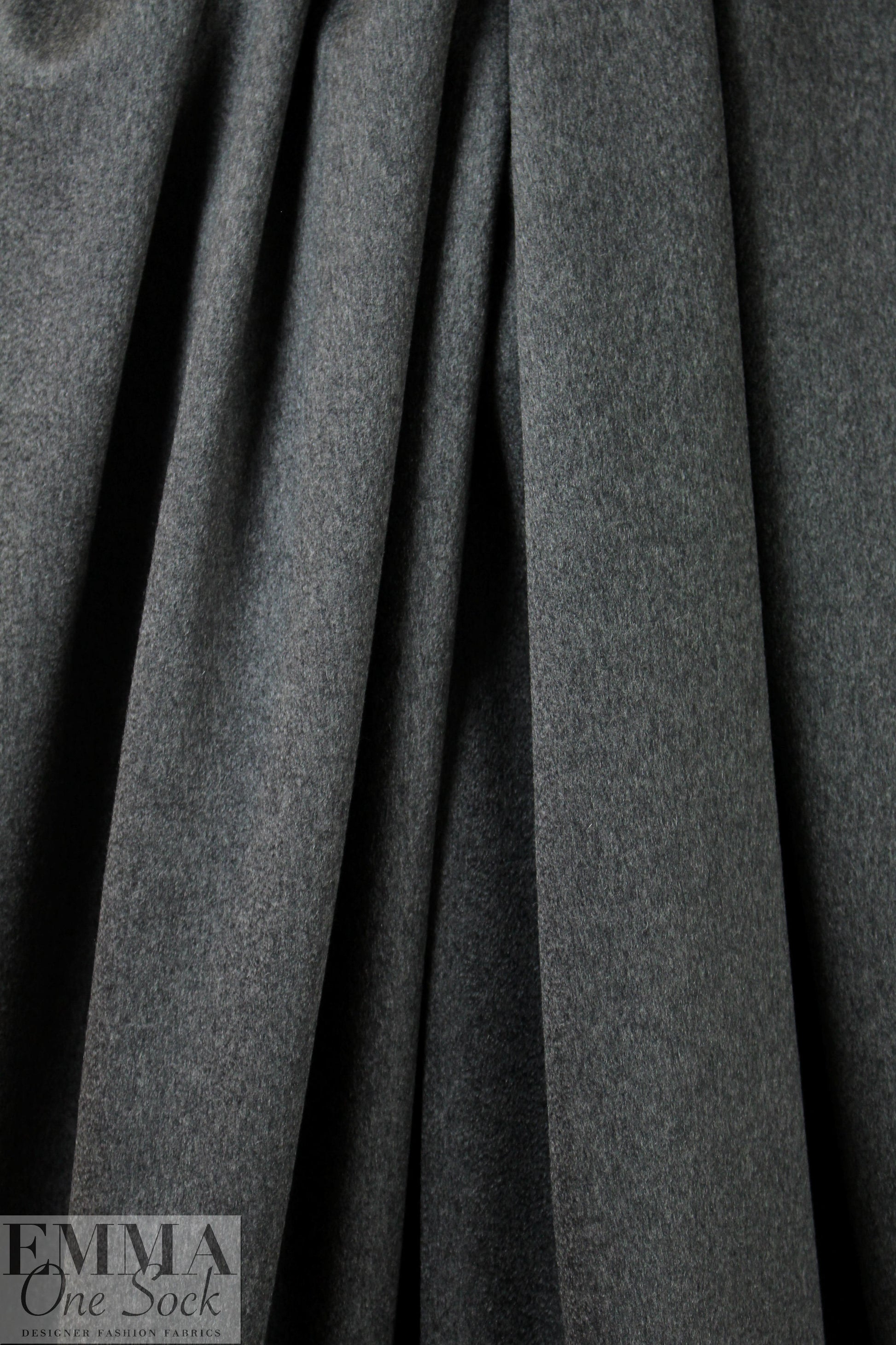 T0llegno 100% cashmere woven suiting/coating - charcoal