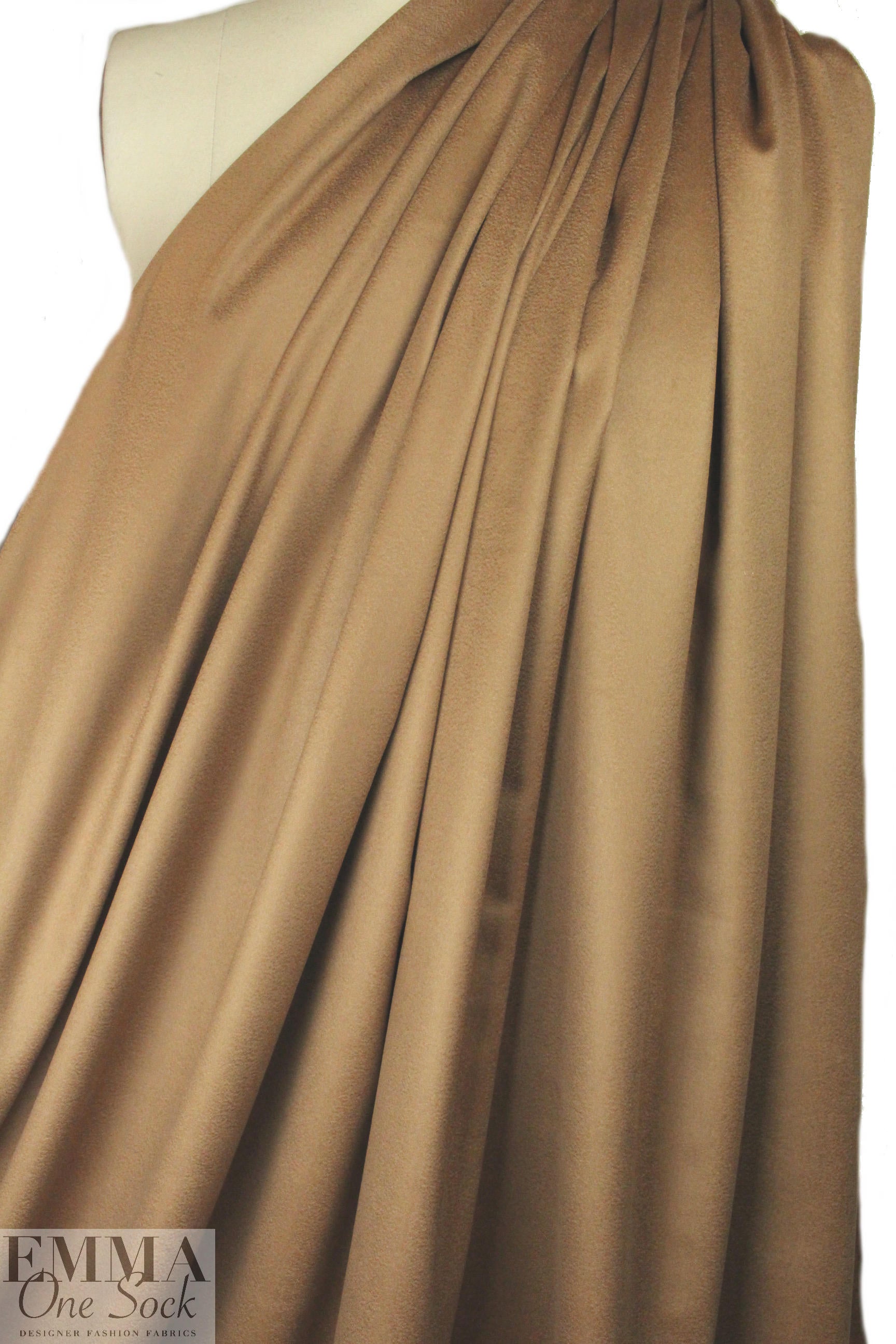 Italian textured CASHMERE suiting - caramel 2.5 yds *FLAW*