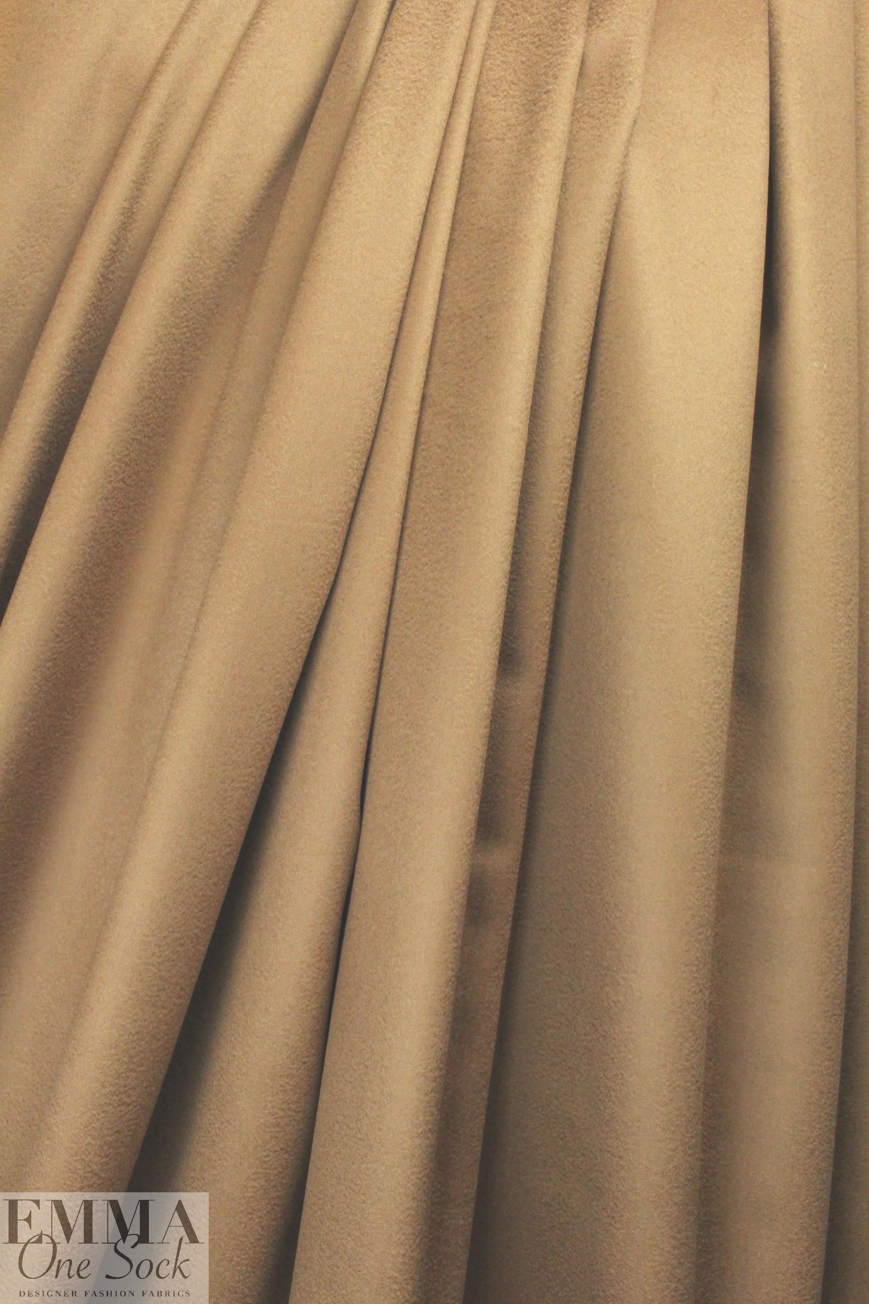 Italian textured CASHMERE suiting - caramel 2.5 yds *FLAW*