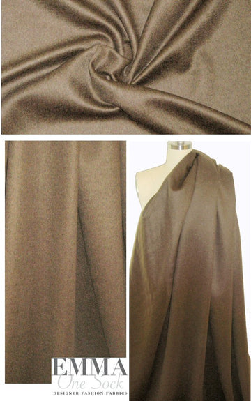 Italian wool/cashmere coating - woodsy brown