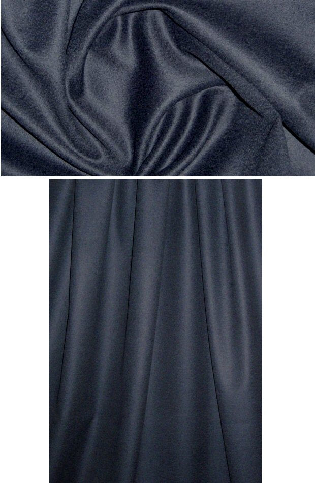 Italian deep midnight cashmere woven
