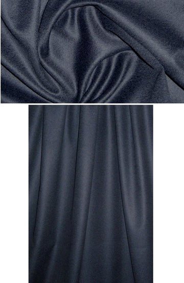 Italian deep midnight cashmere woven